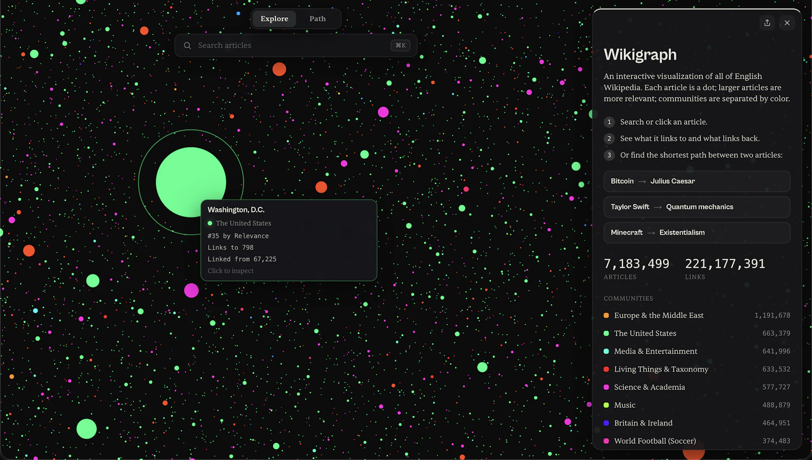 Wikigraph screenshot 4