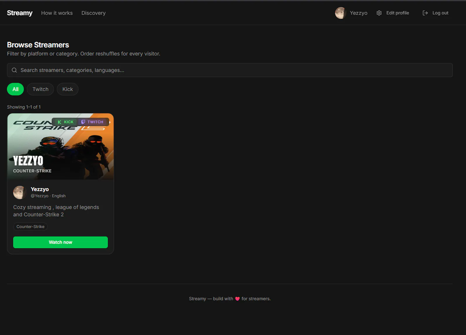 Streamy — Fair chance screenshot 3