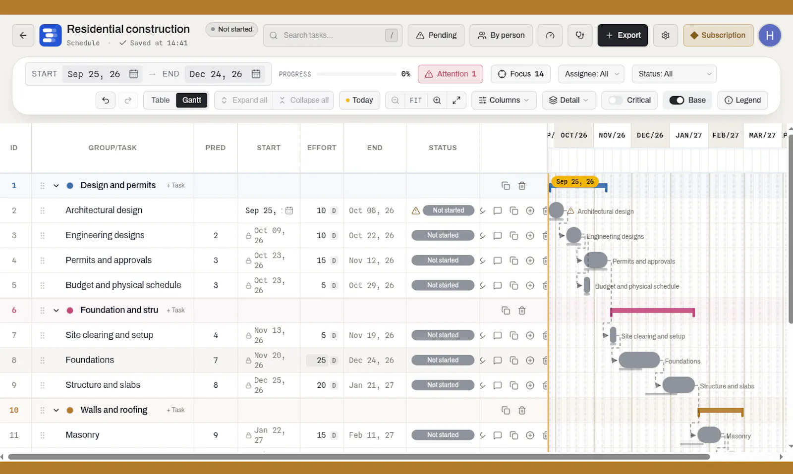 Great Gantt screenshot 5