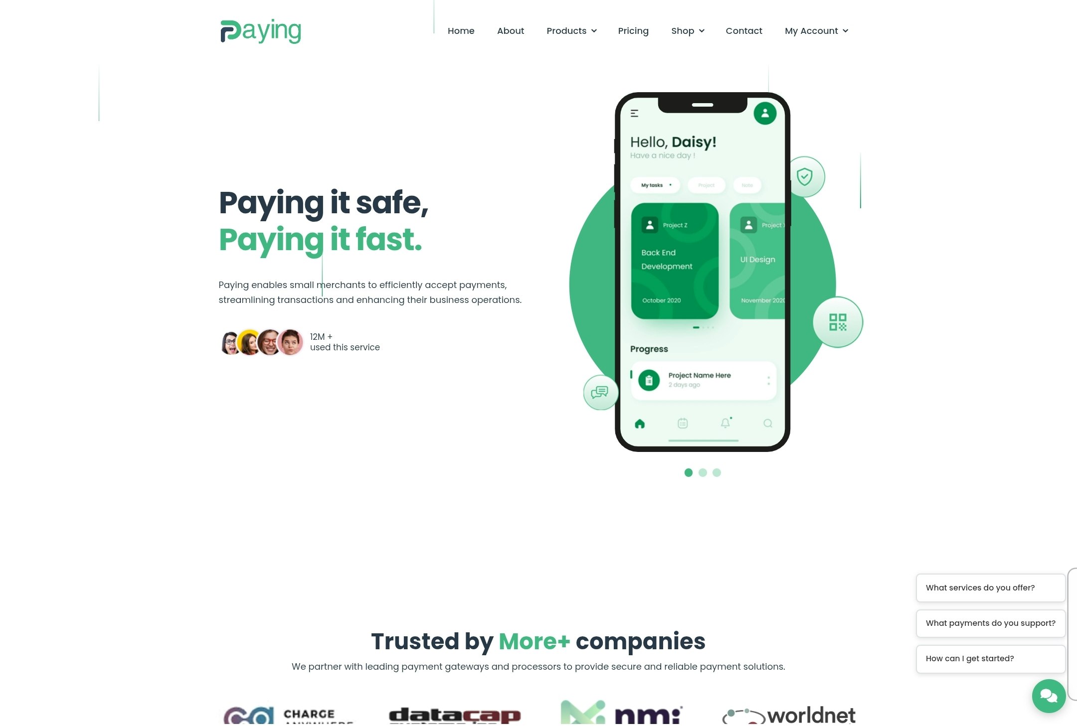 Paying.co - Screenshot 3 showing product features and functionality