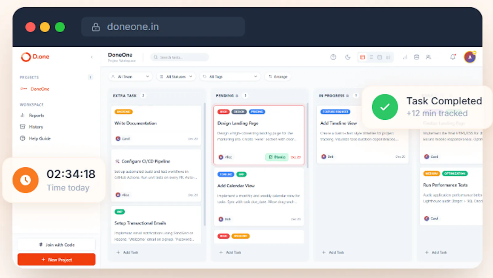 DoneOne screenshot 1