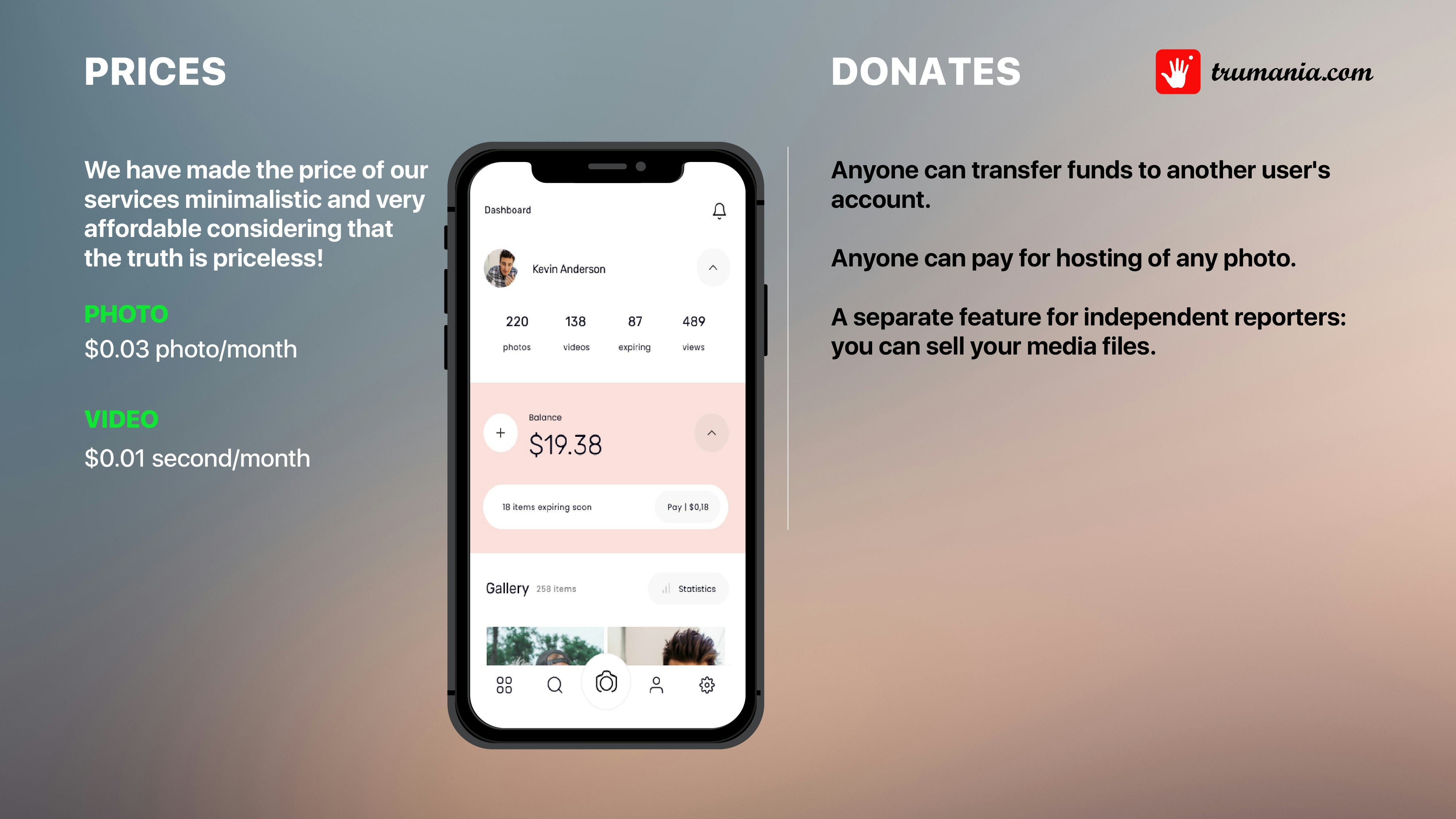Trumania: Evidence Cam for photos/videos gallery image