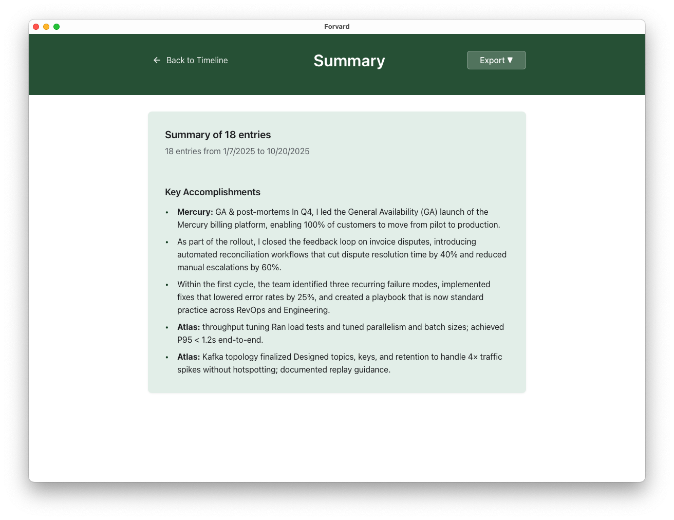 Média Forvard: Career Achievement Tracking App - Career achievement tracking app | performance review tool 3