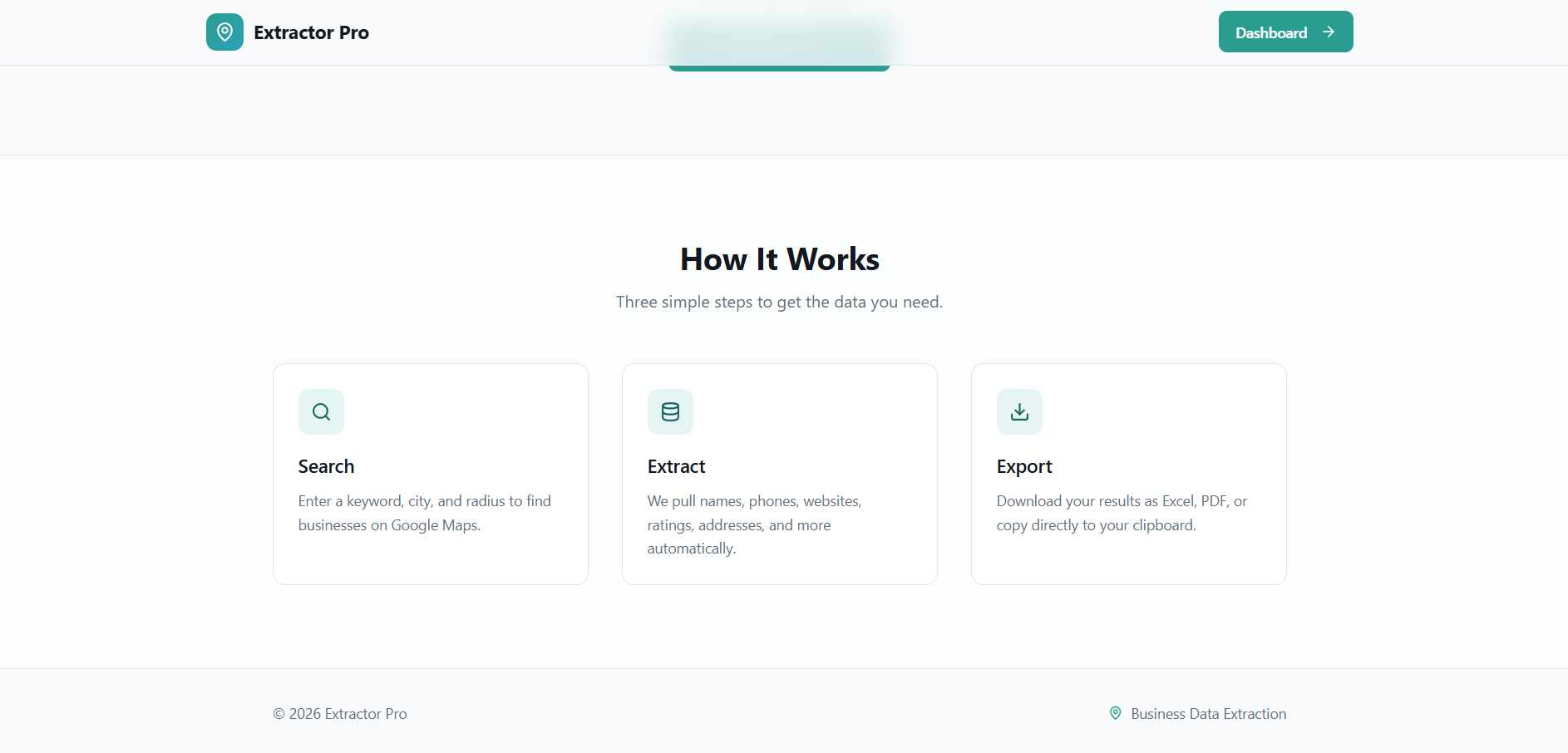Data Extractor AI - Screenshot 2 showing product features and functionality