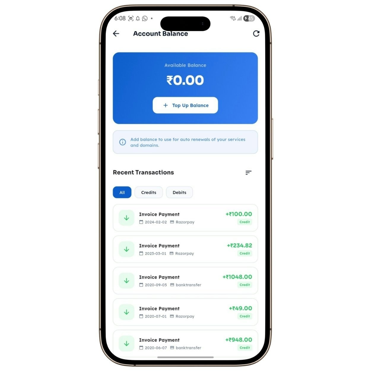 WHMCS Client Area App for Android & iOS gallery image