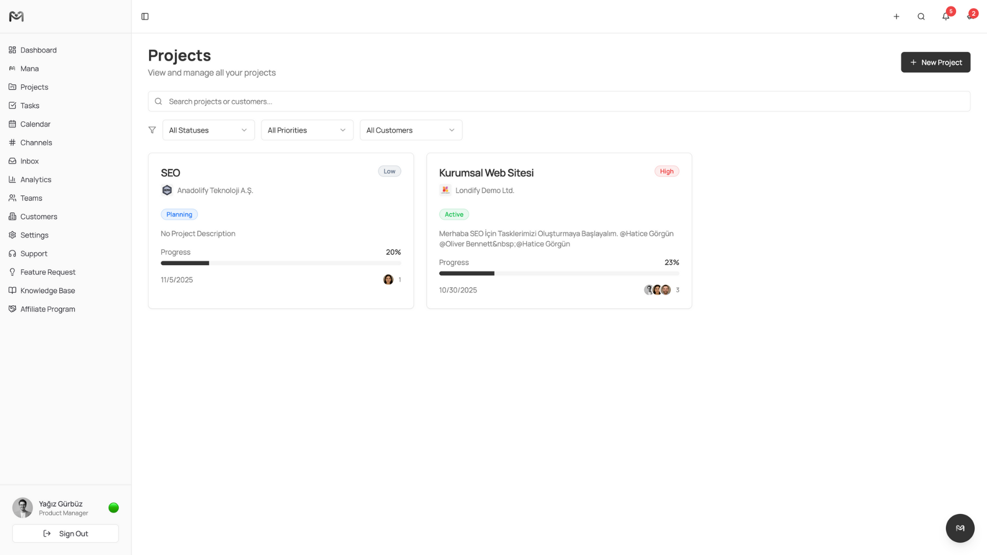 Managelify - Screenshot 2 showing product features and functionality