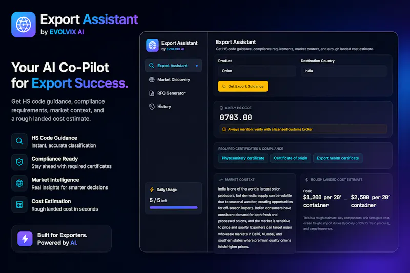 Export Assistant by Evolvix AI screenshot 2