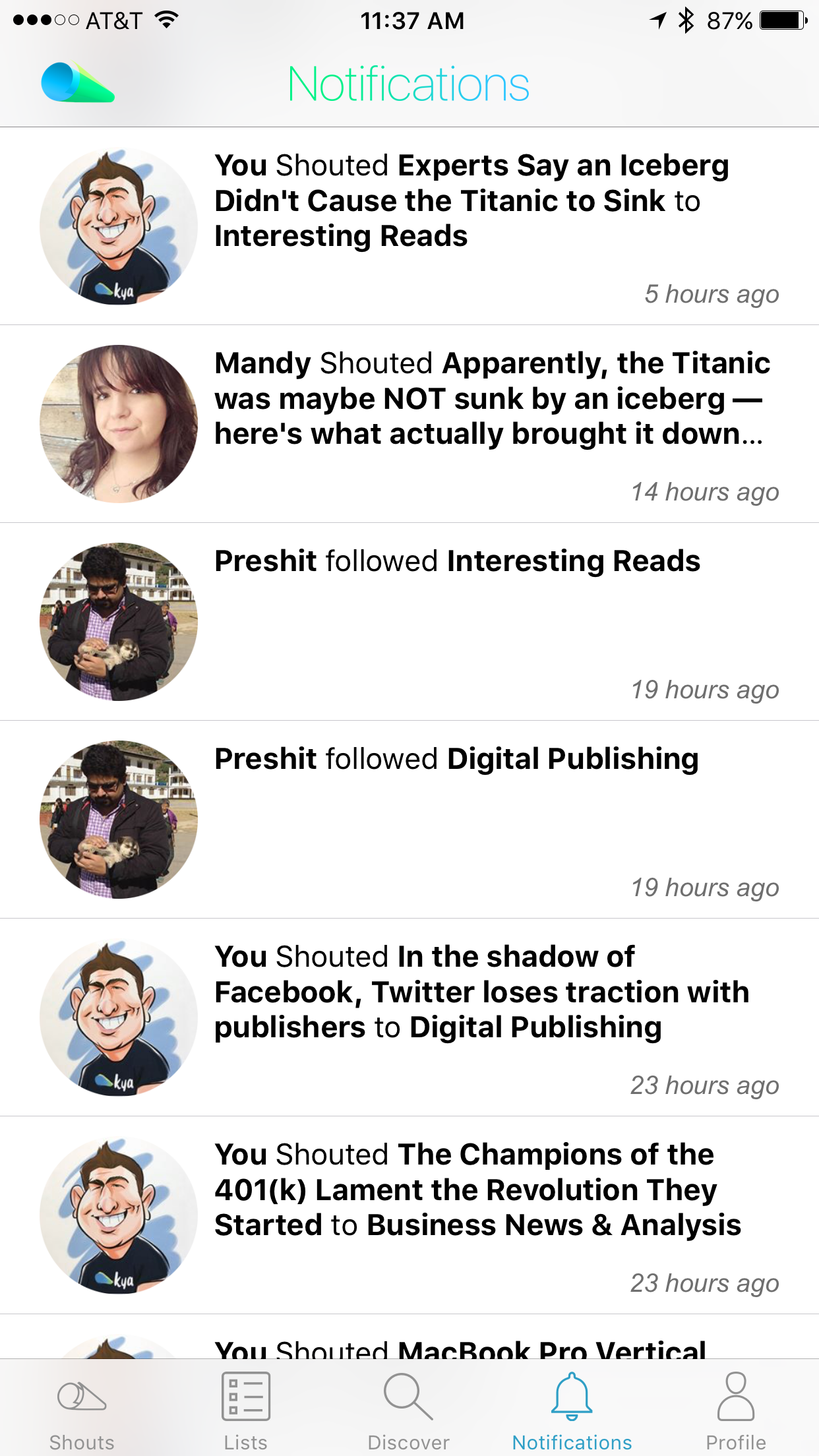 Shout iOS and Chrome gallery image