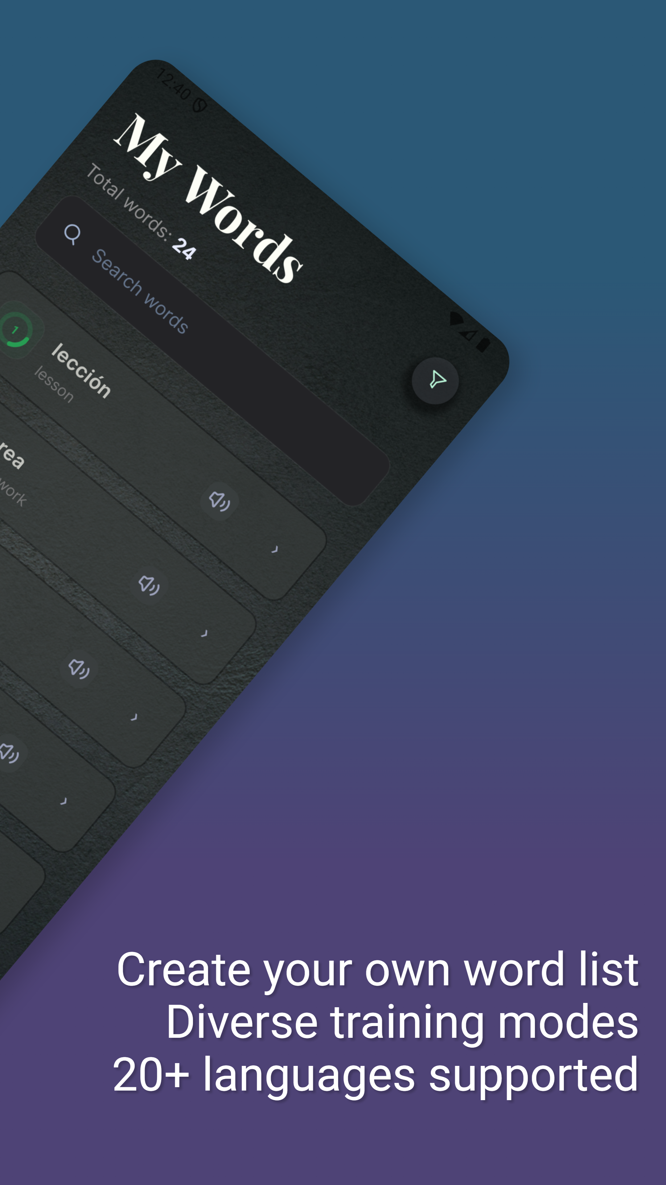 Média Paraword - Application d'apprentissage du vocabulaire 2