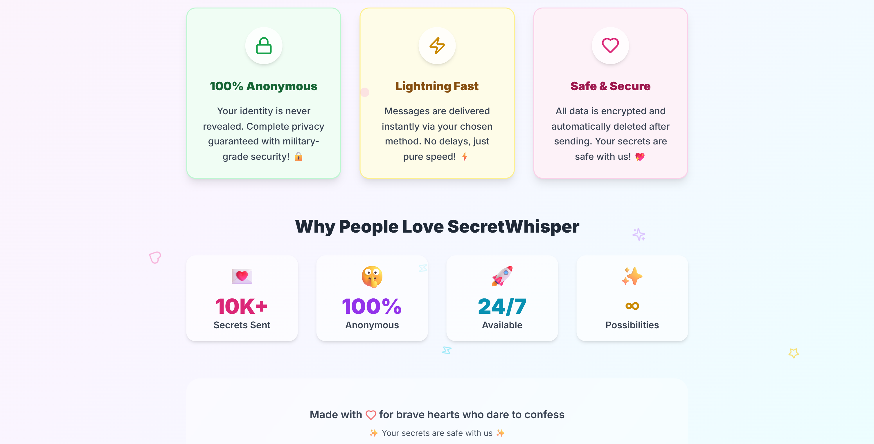 Média Secretwhisper - Service de confession anonyme 2