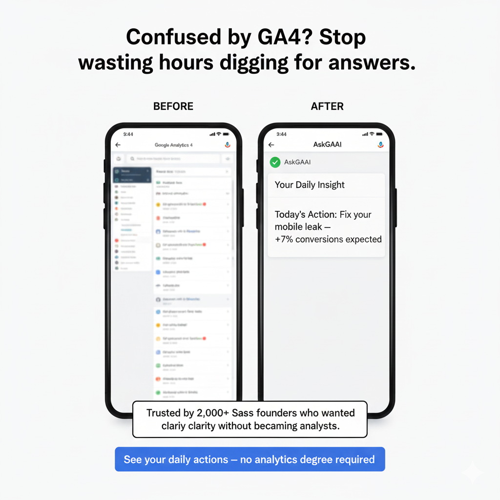 AskGAAI – Your AI Analyst for GA4 & Ads - Screenshot 5 showing product features and functionality