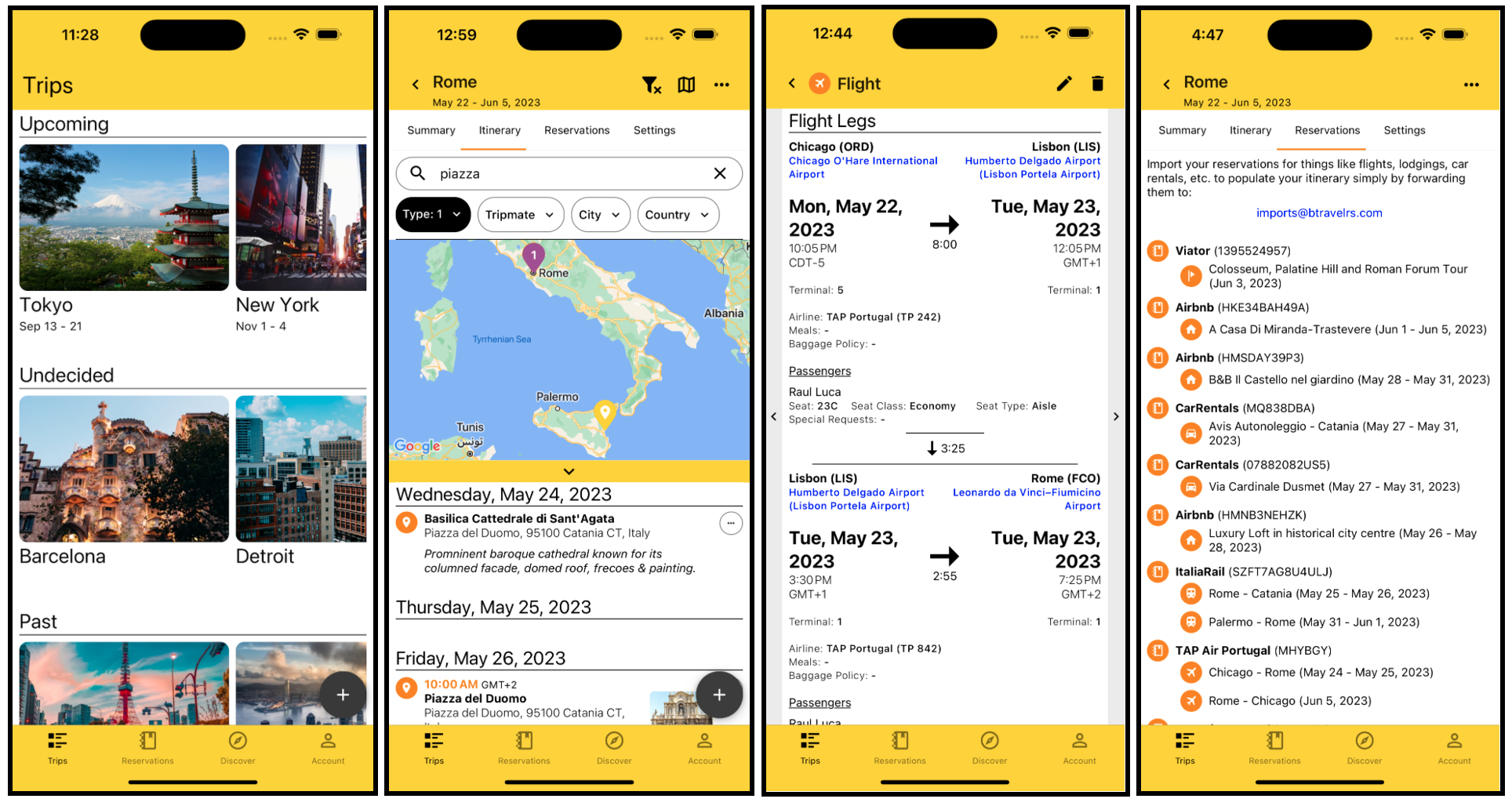Btravelrs - Trip Planning -app om reizen en reserveringen te beheren media 2