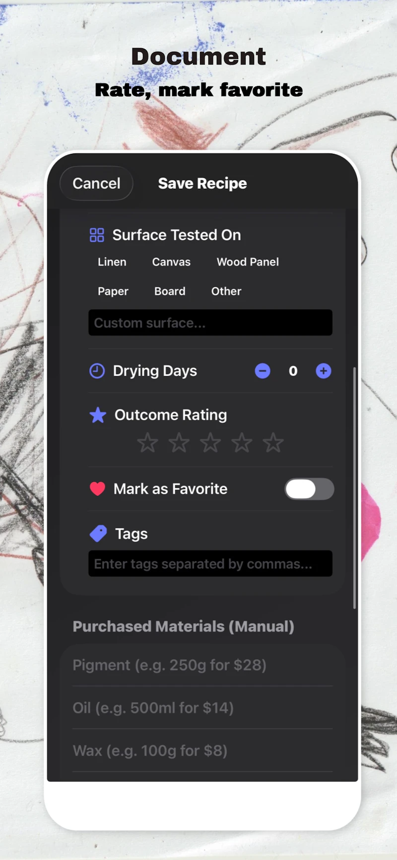 Wax&Pigment - Artist Oil Bar Calculator screenshot 10