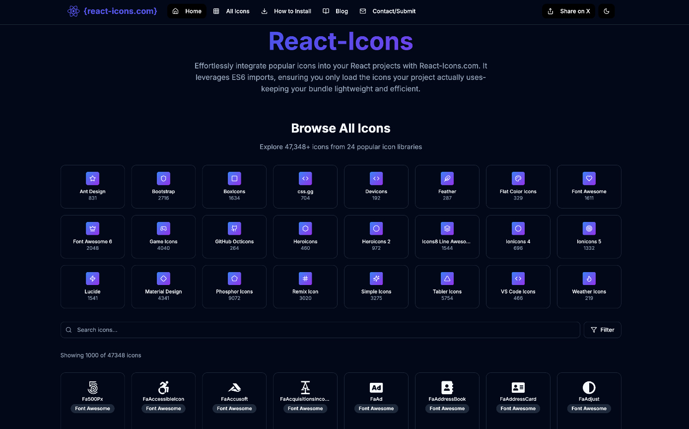 React-icons - Moderne react iconen bibliotheek media 1