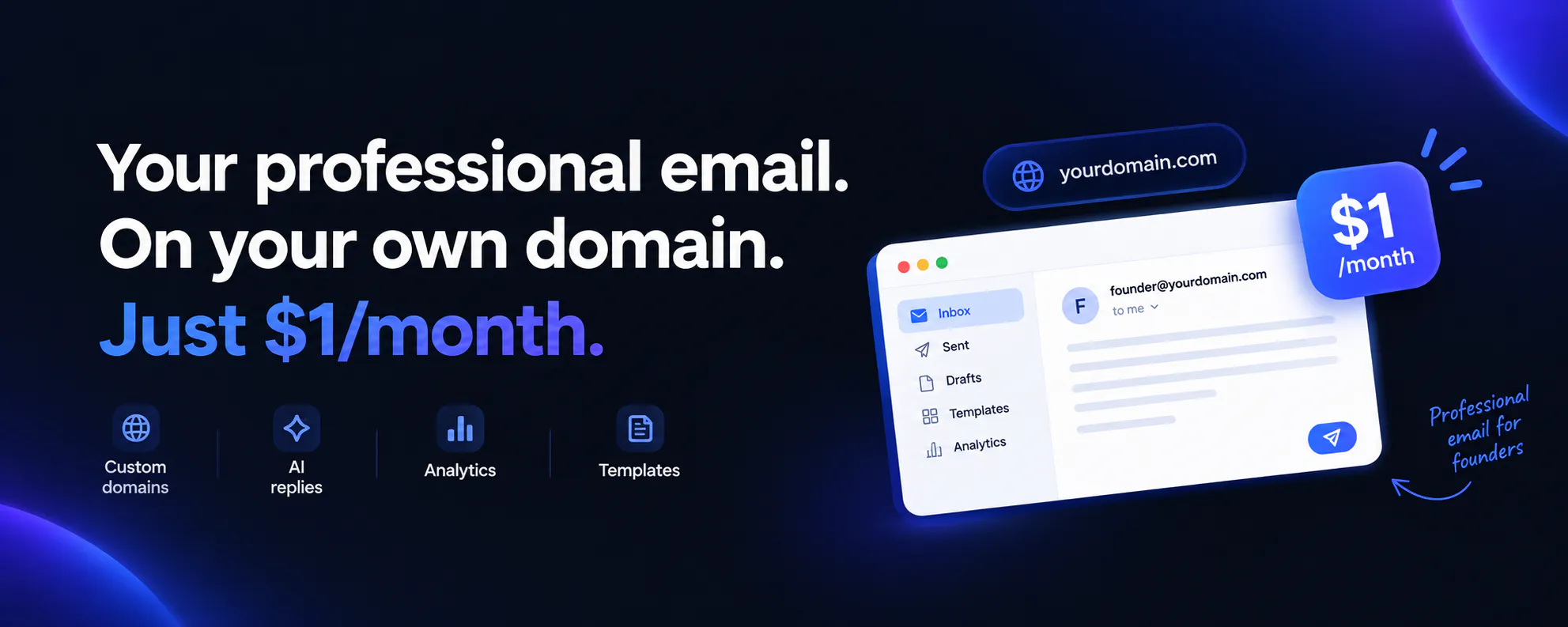 Professional email for $1/month gallery image