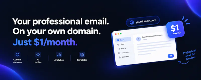 Professional email for $1/month screenshot 2