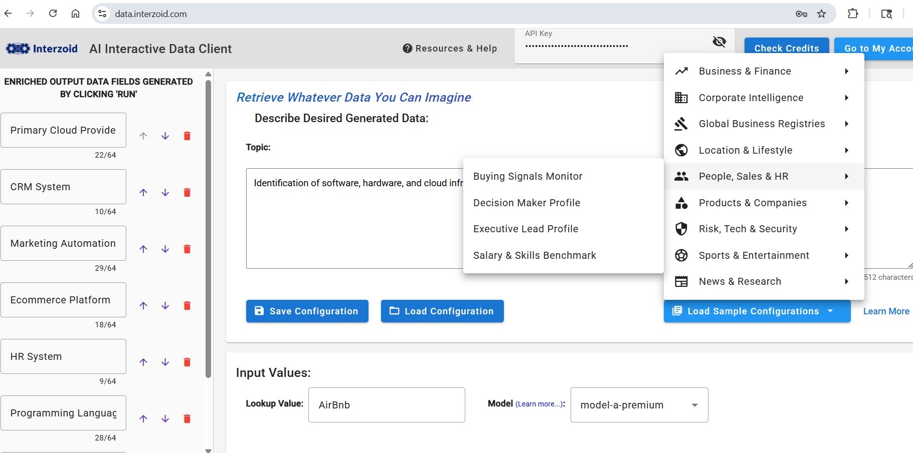 Interactive Custom Data Client - Screenshot 2 showing product features and functionality
