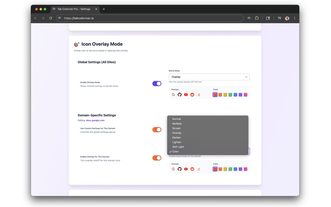 Tab Colorizer Pro - Screenshot 5 showing product features and functionality
