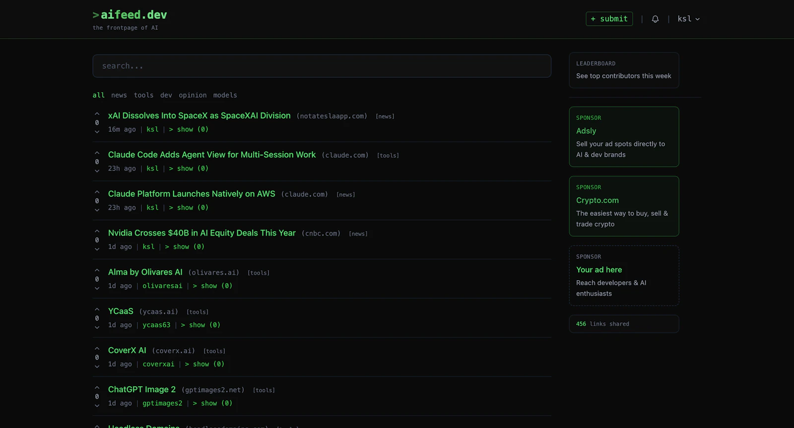 aifeed screenshot 1