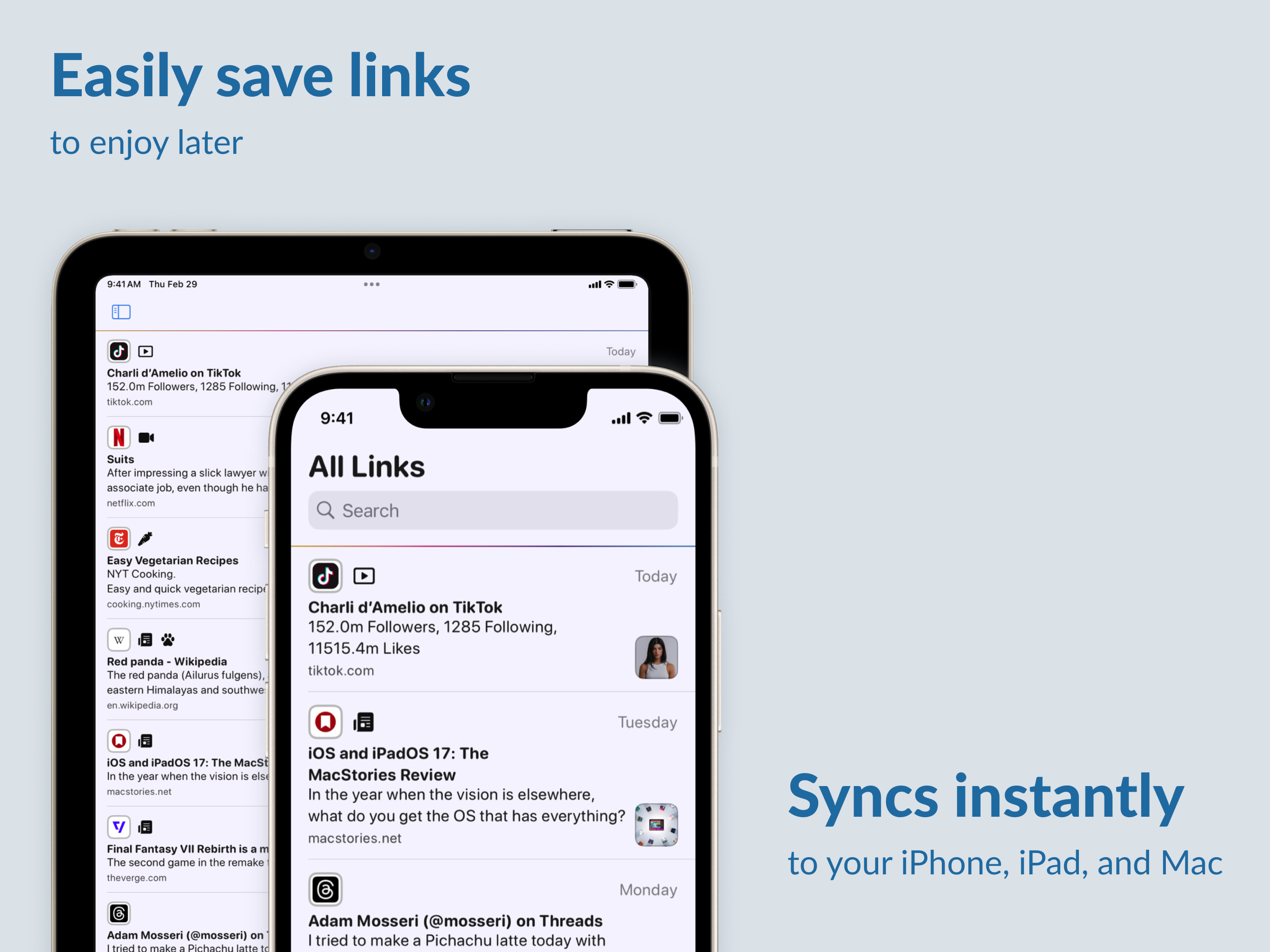 plinky - Easily save links, enjoy them later