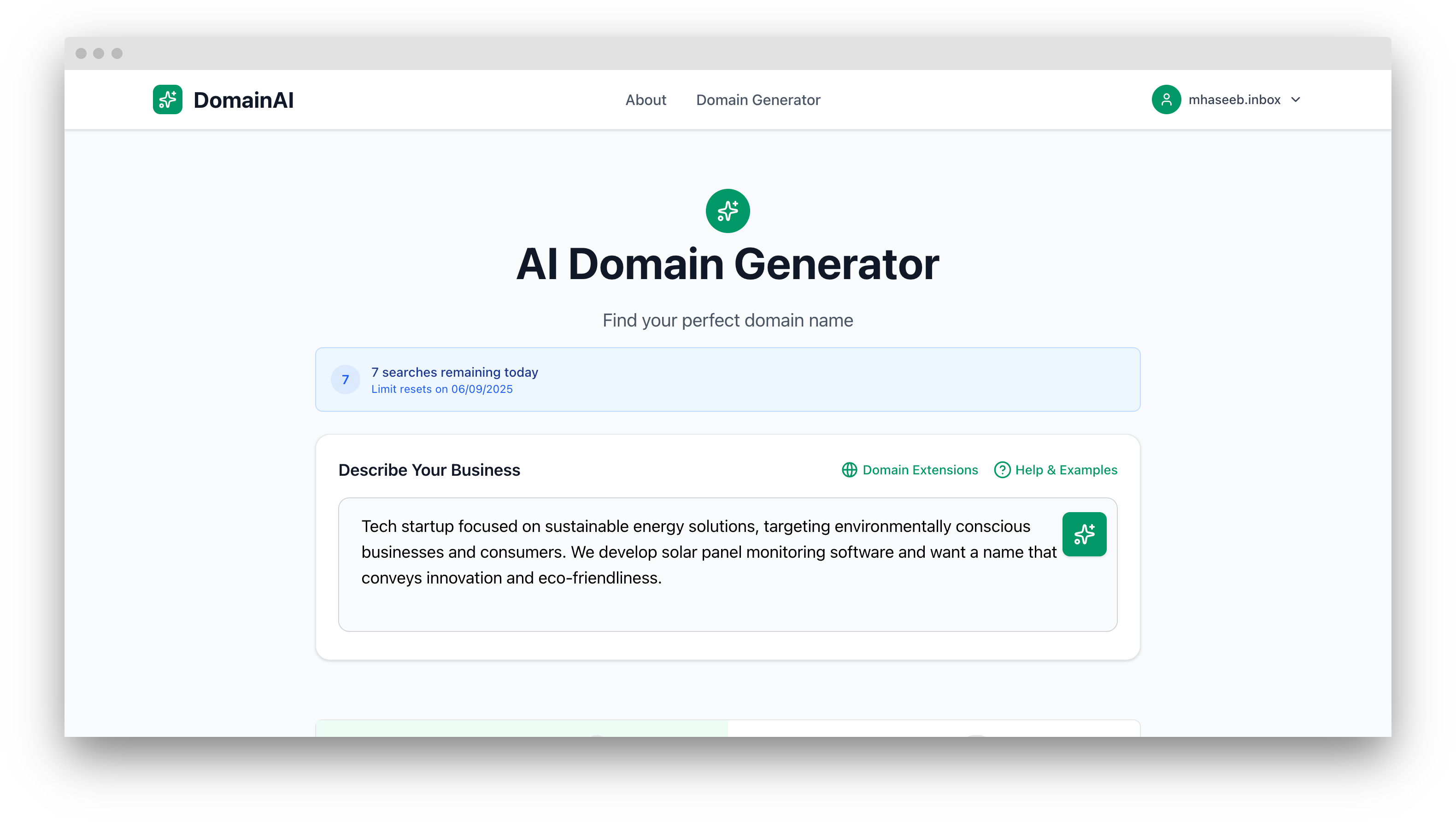Domeini - AI-aangedreven domeingenerator media 3