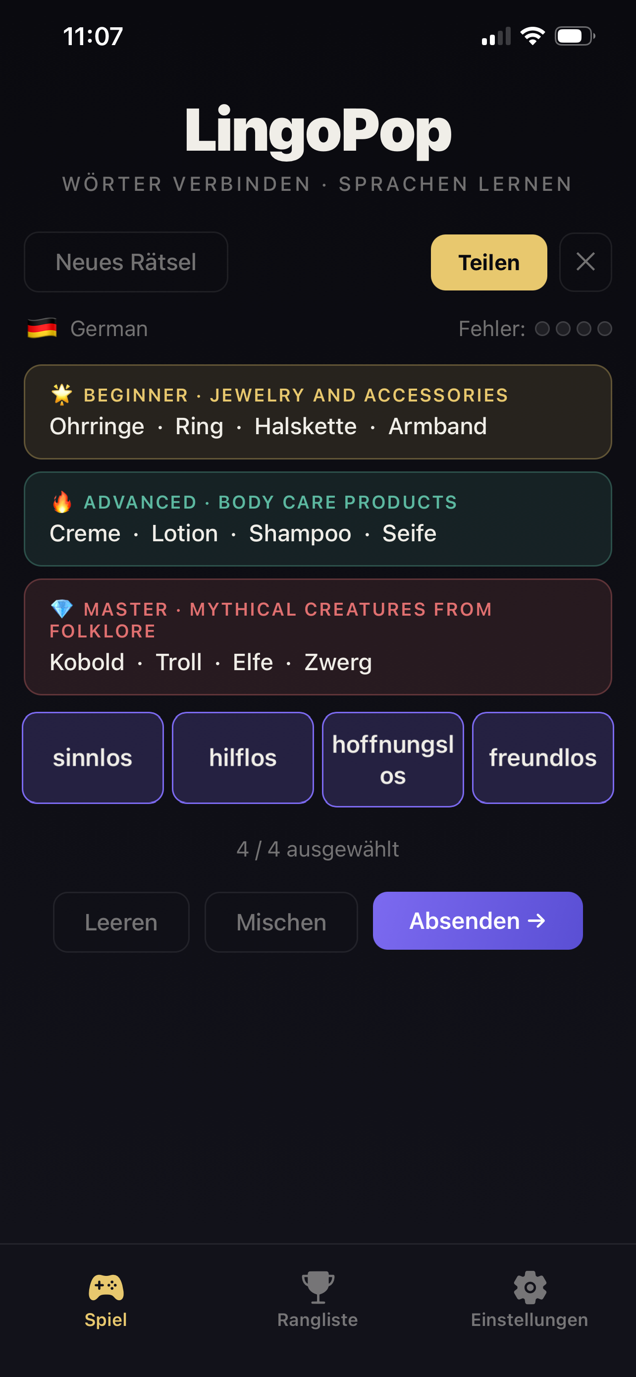 LingoPop — NYT Connections in 195+ Lang media 12