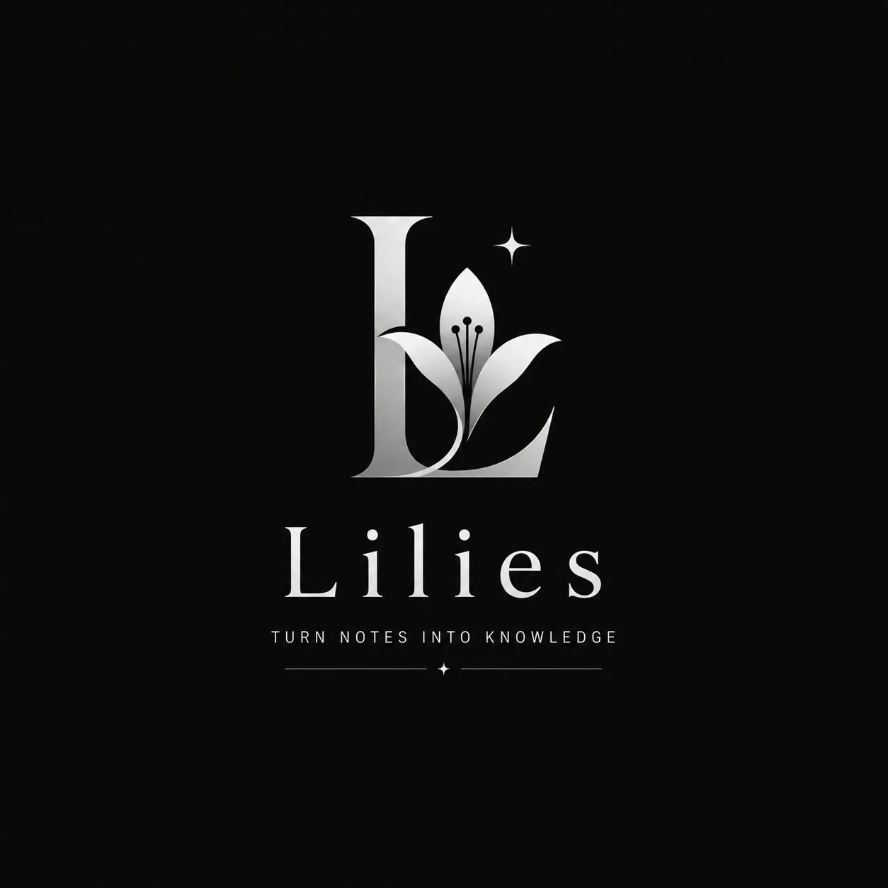Lilies — Turn Notes into Knowledge logo