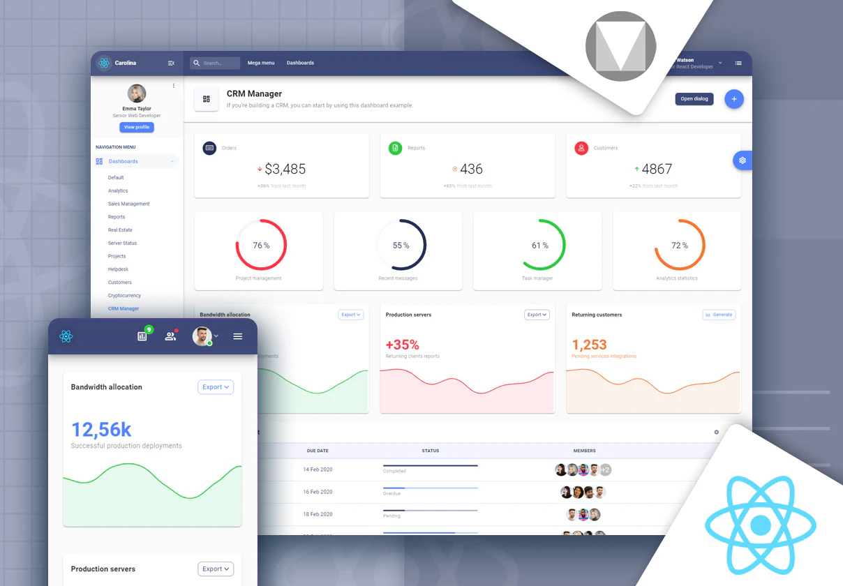 Carolina - React Material UI Framework