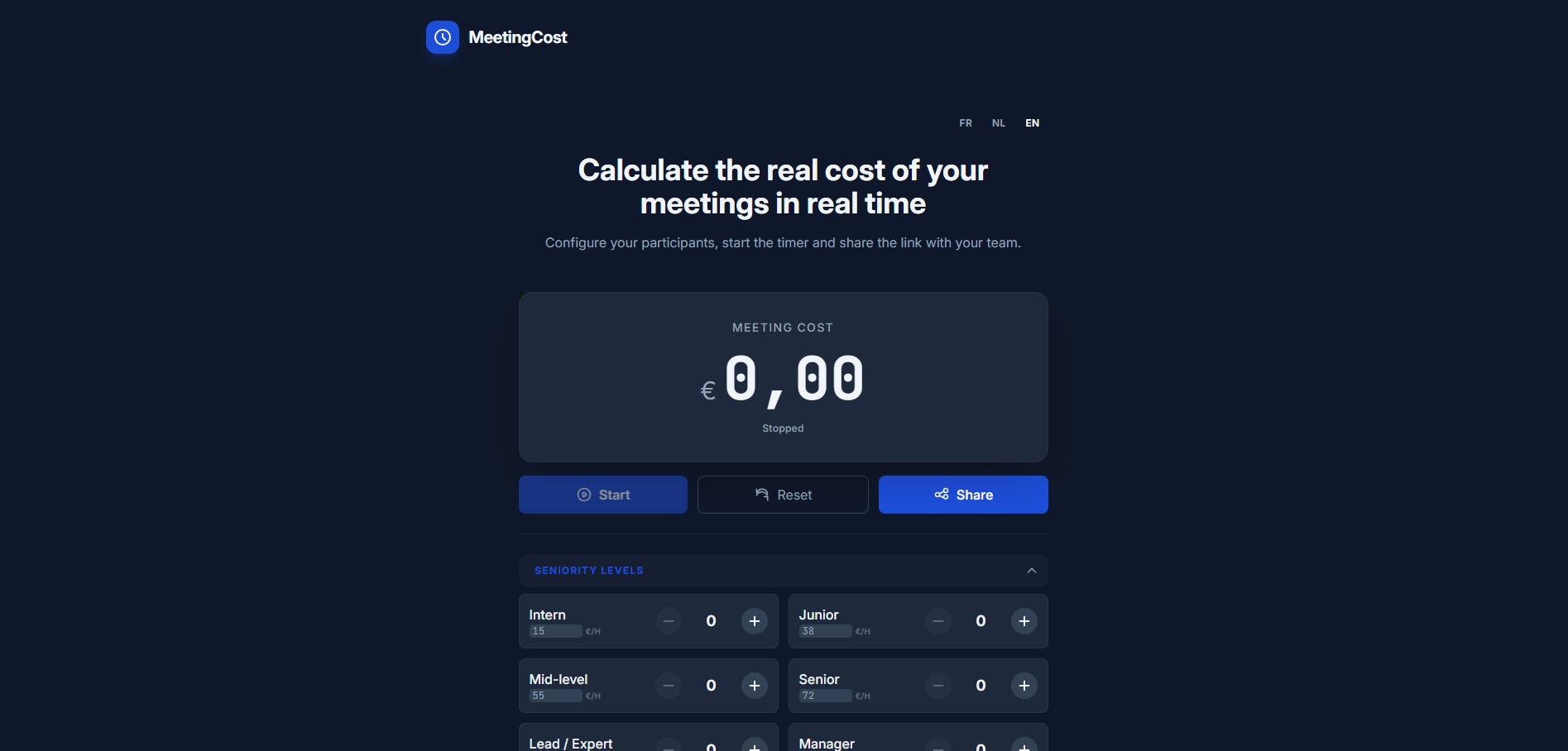 MeetingCost — Real time meeting cost gallery image