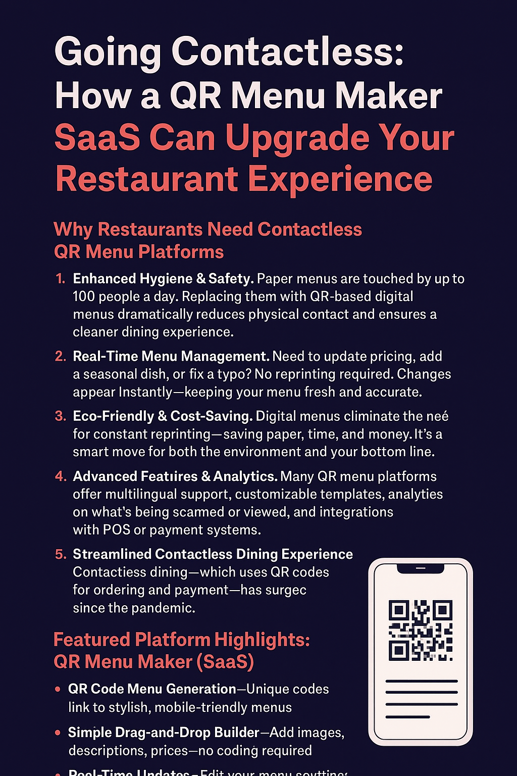 Restoranınızı QR menüsüyle yükseltin - Güvenli, temassız QR menüleri sunun medya 6