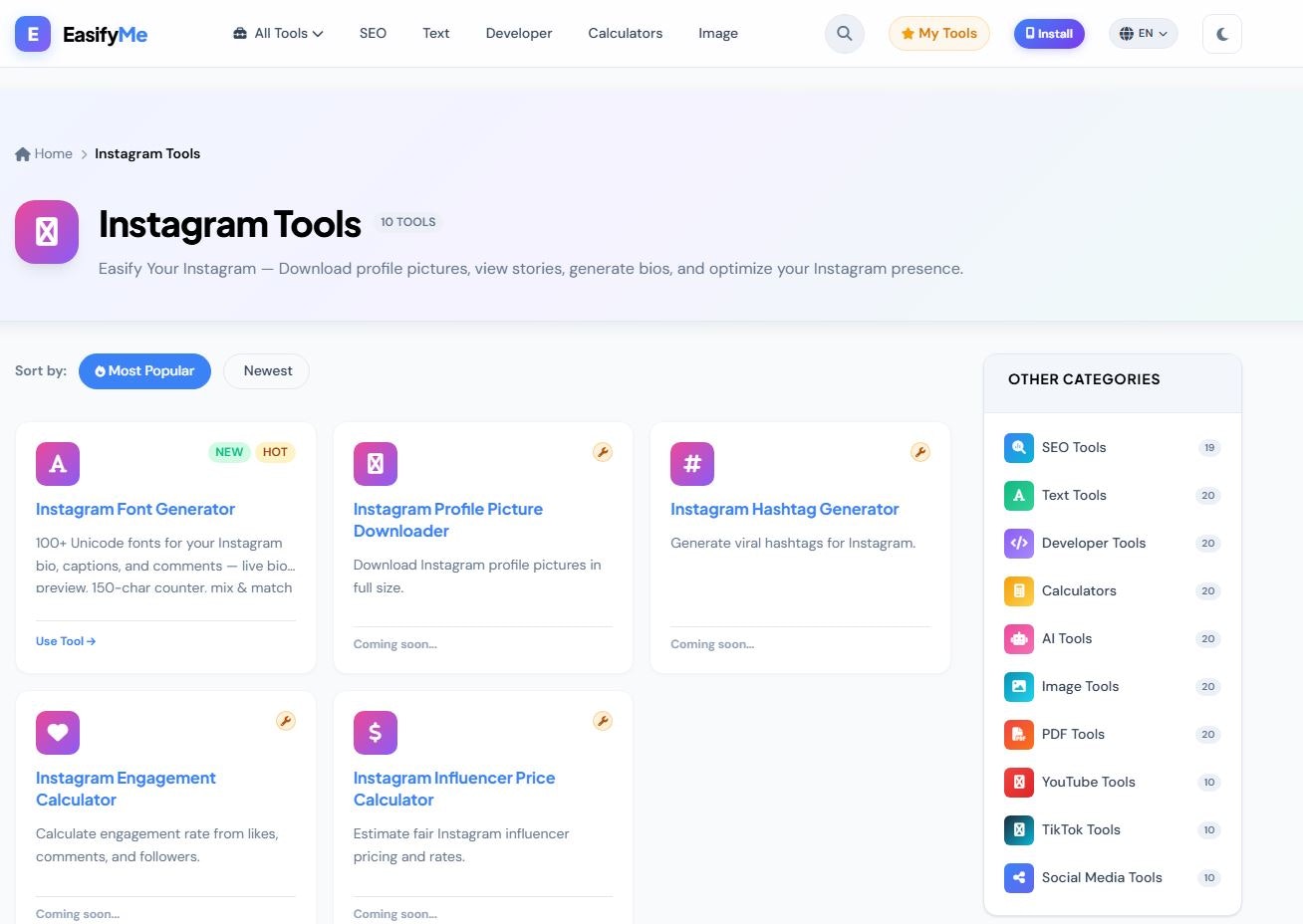 EasifyMe – Free All-in-One Online Tools gallery image