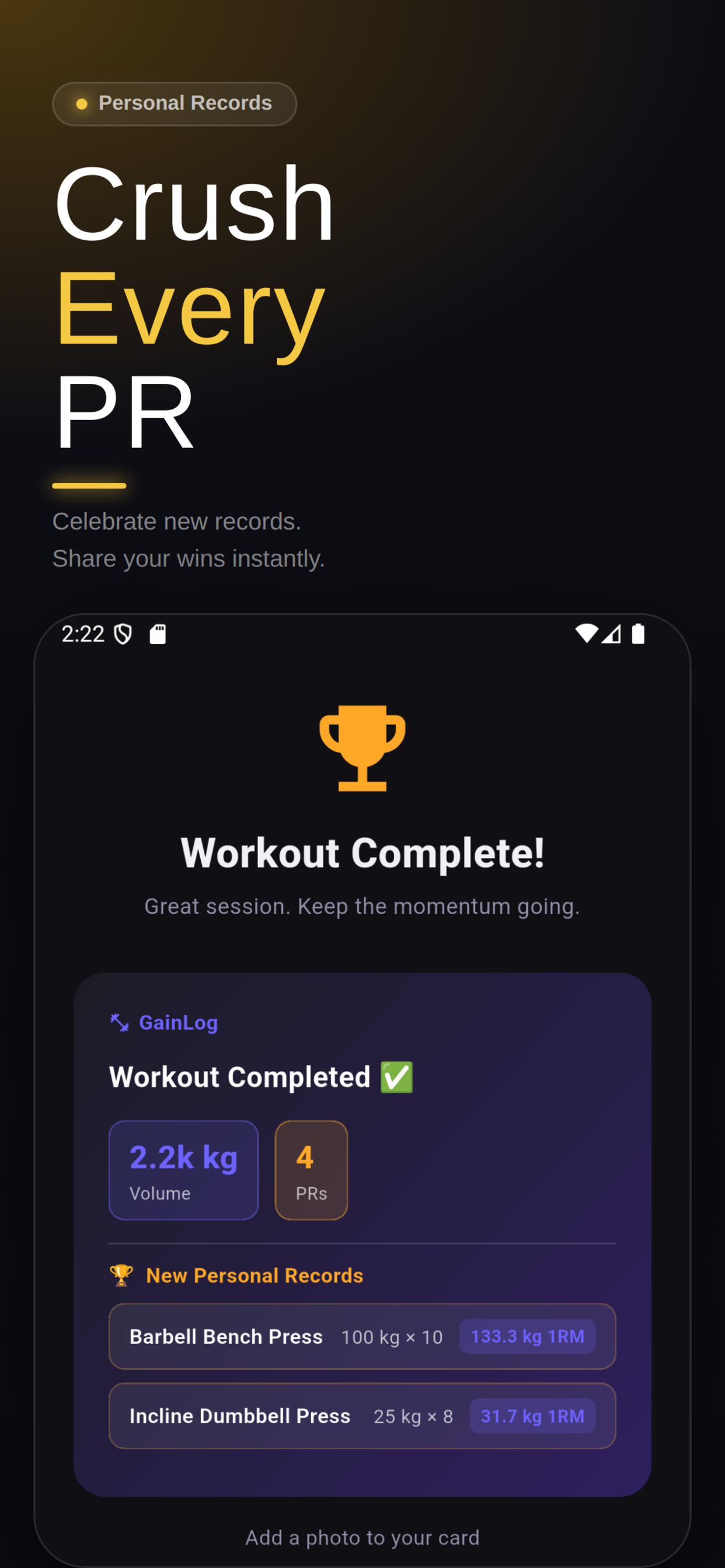 GainLog: Gym Progress Tracker gallery image