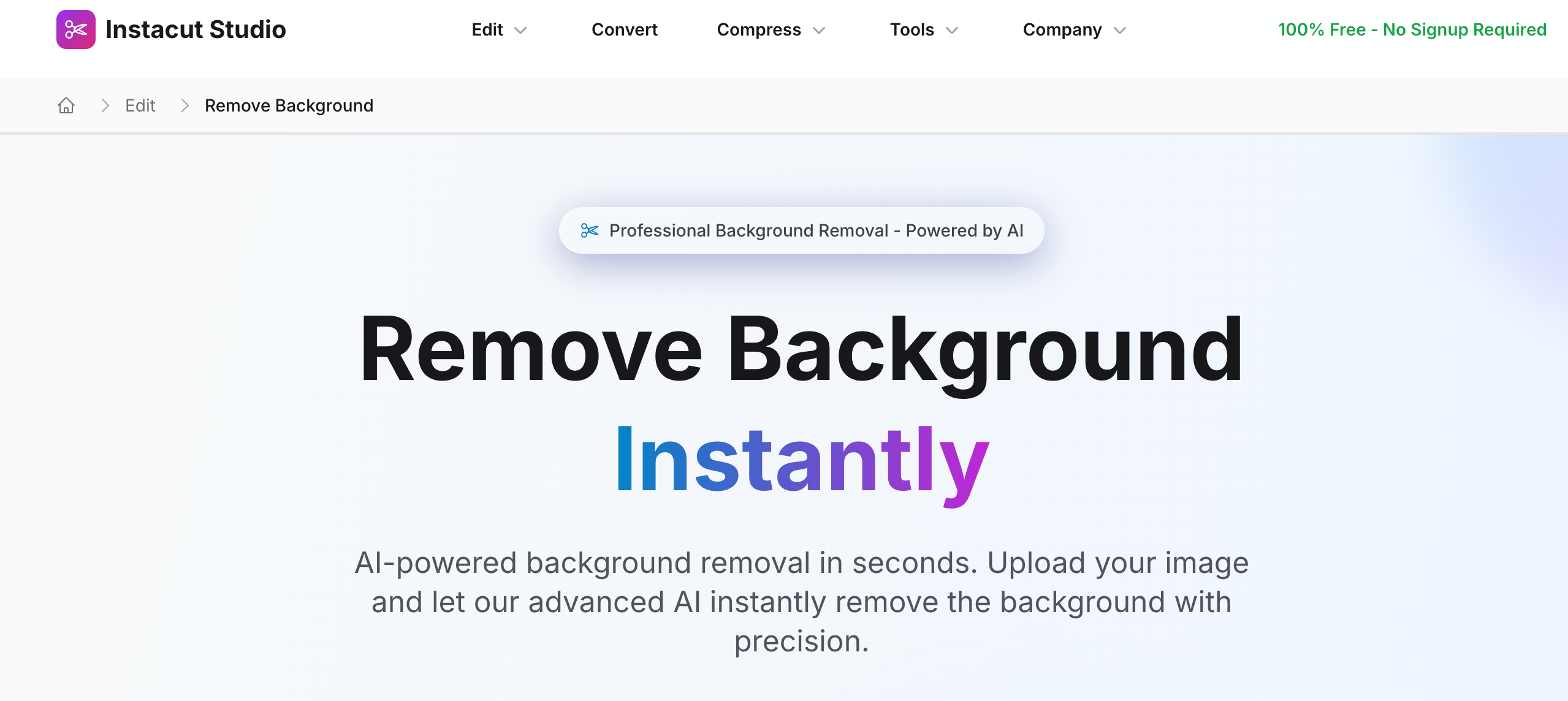 Instacut Studio - Screenshot 2 showing product features and functionality