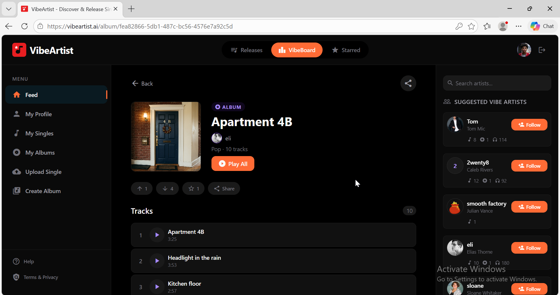 VibeArtist - Screenshot 2 showing product features and functionality