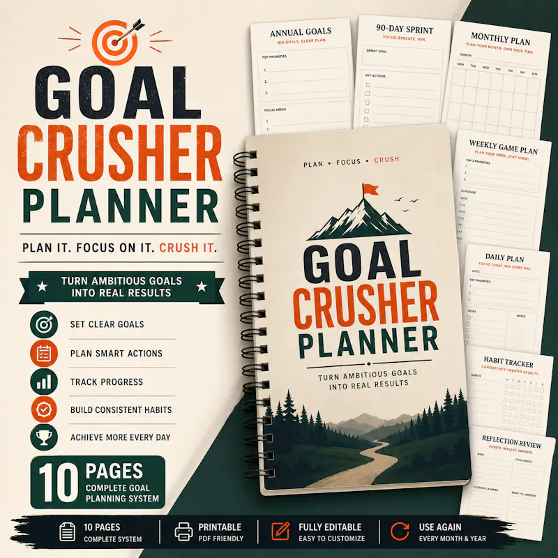 Goal Crusher Notion Planner screenshot 1