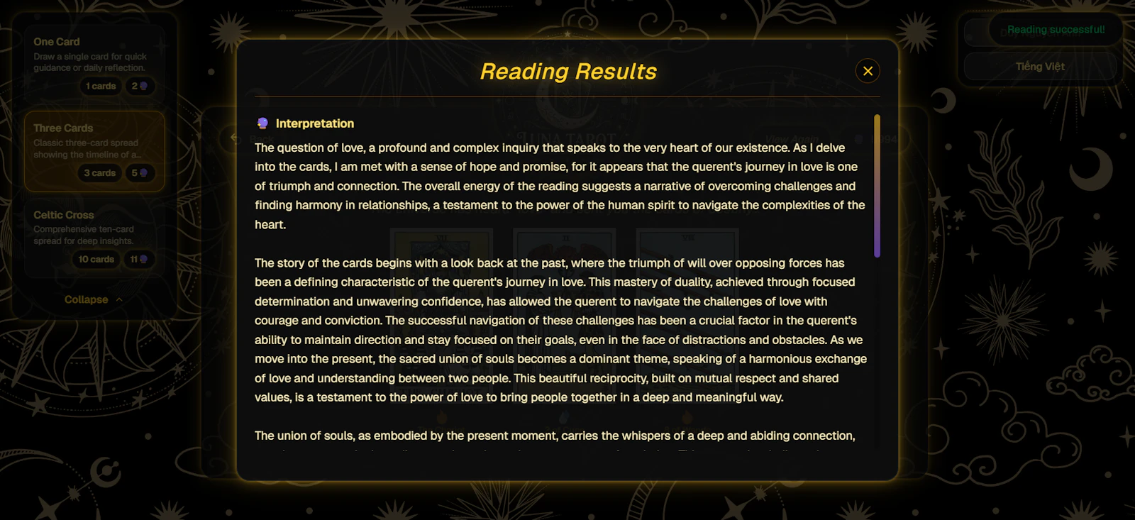 Luna Tarot screenshot 4