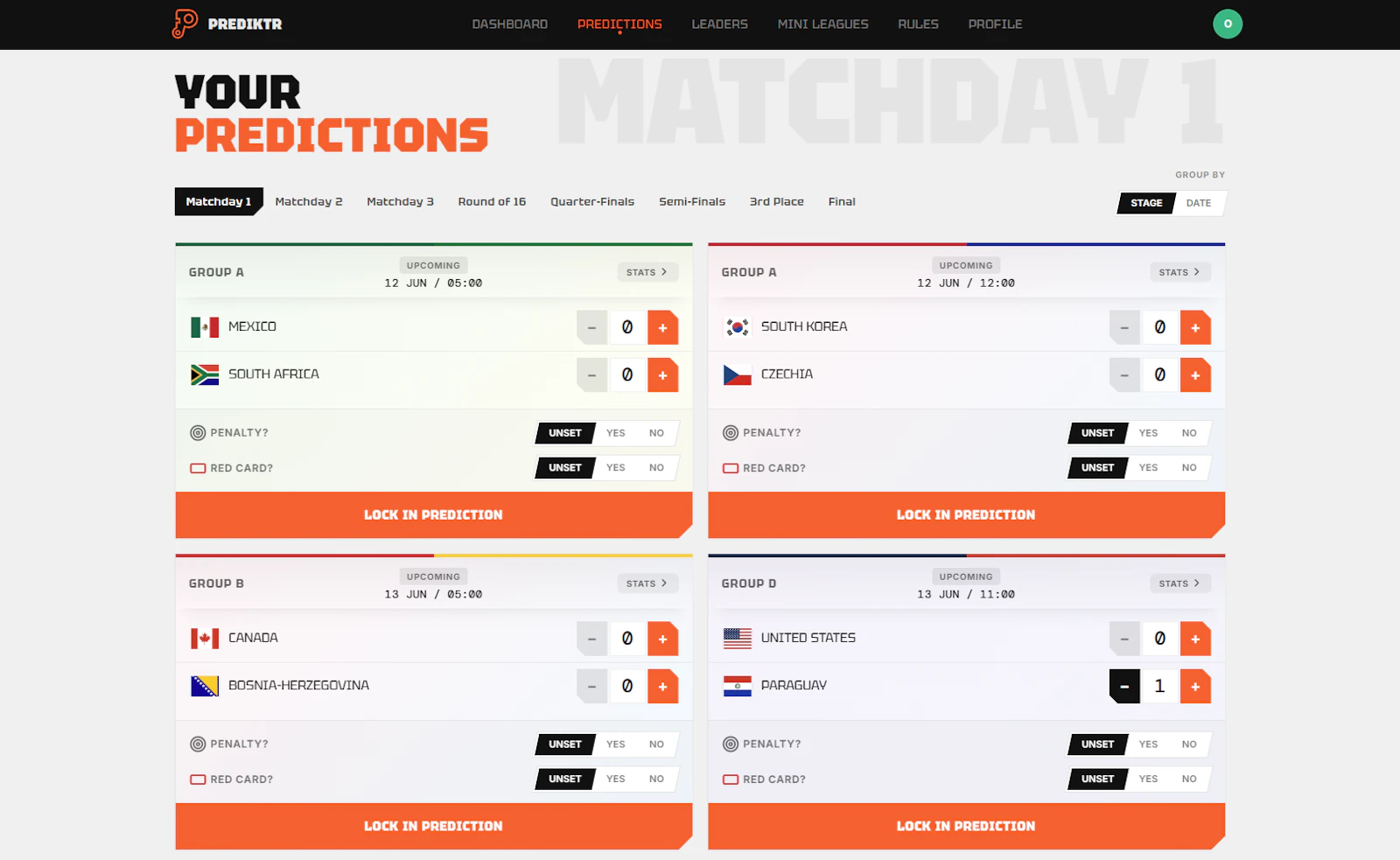 Prediktr - FIFA World Cup 26 screenshot 1