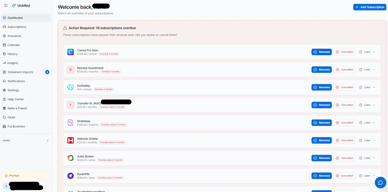 Unbilled screenshot 4