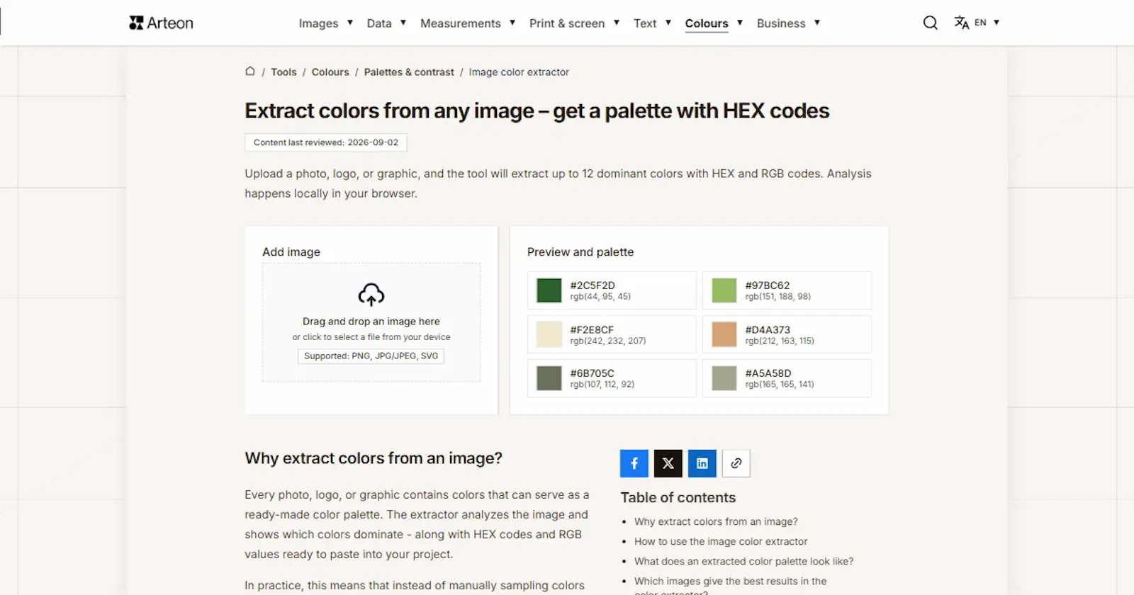 Image Color Extractor - 12 HEX Codes screenshot 1