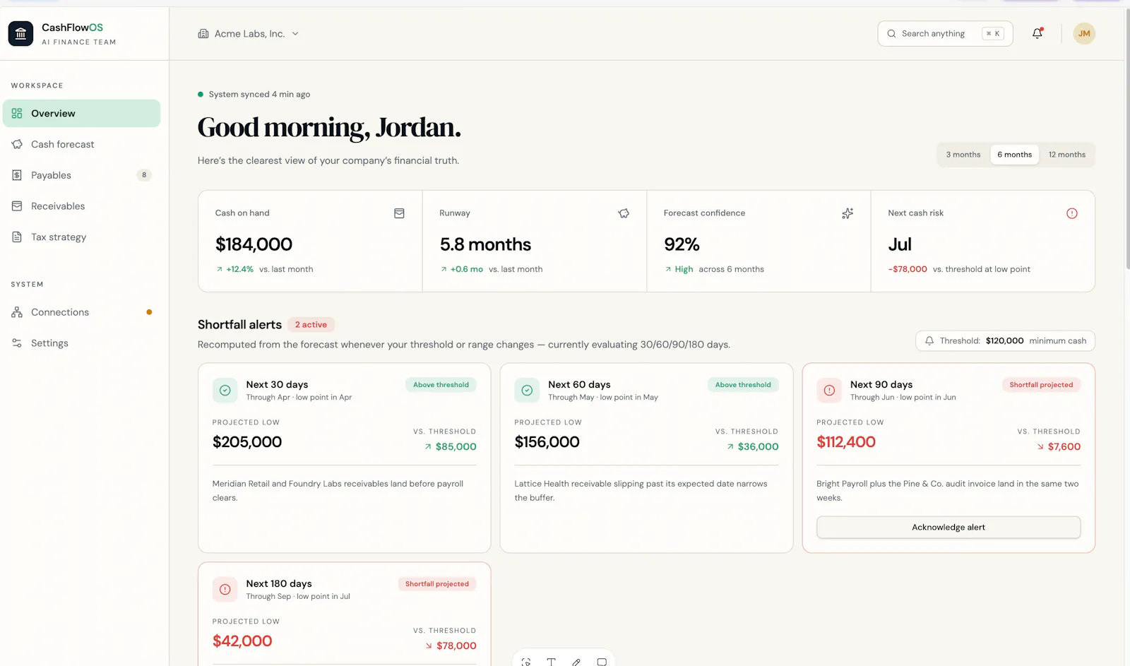 Cashflow OS AI CFO screenshot 4
