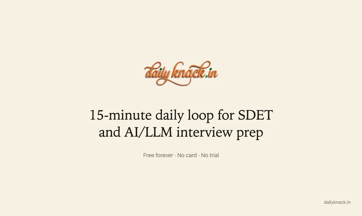 dailyknack.in — daily interview reps gallery image