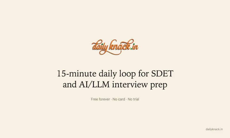 dailyknack.in — daily interview reps screenshot 2