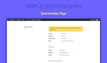 Simple Sponsorships gallery image