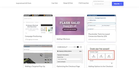 Inspirational A/B Tests gallery image