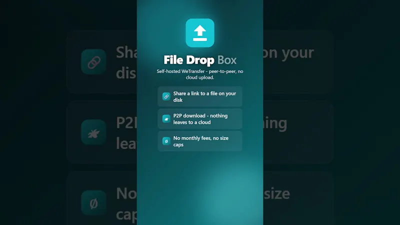 APISelf File Drop Box screenshot 1 (video preview)