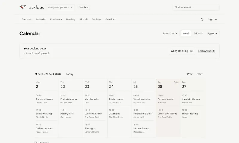 Robin screenshot 1