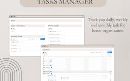 Project and Task Manager Notion Template media 2
