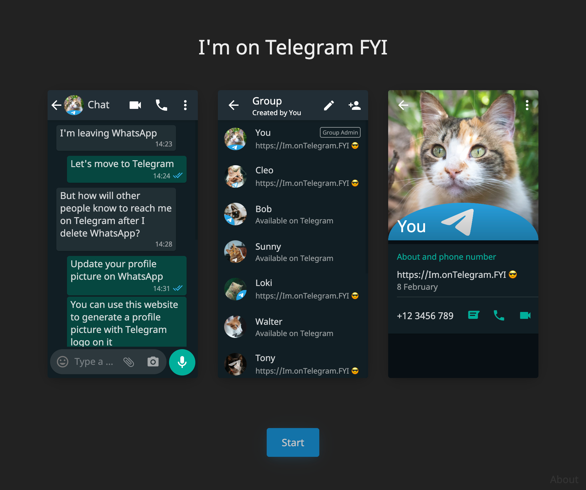 I'm on Telegram FYI gallery image