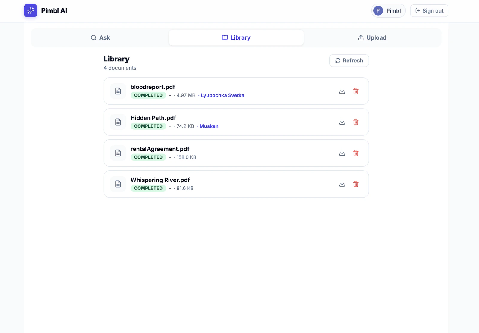 Pimbl – AI Document Vault screenshot 3
