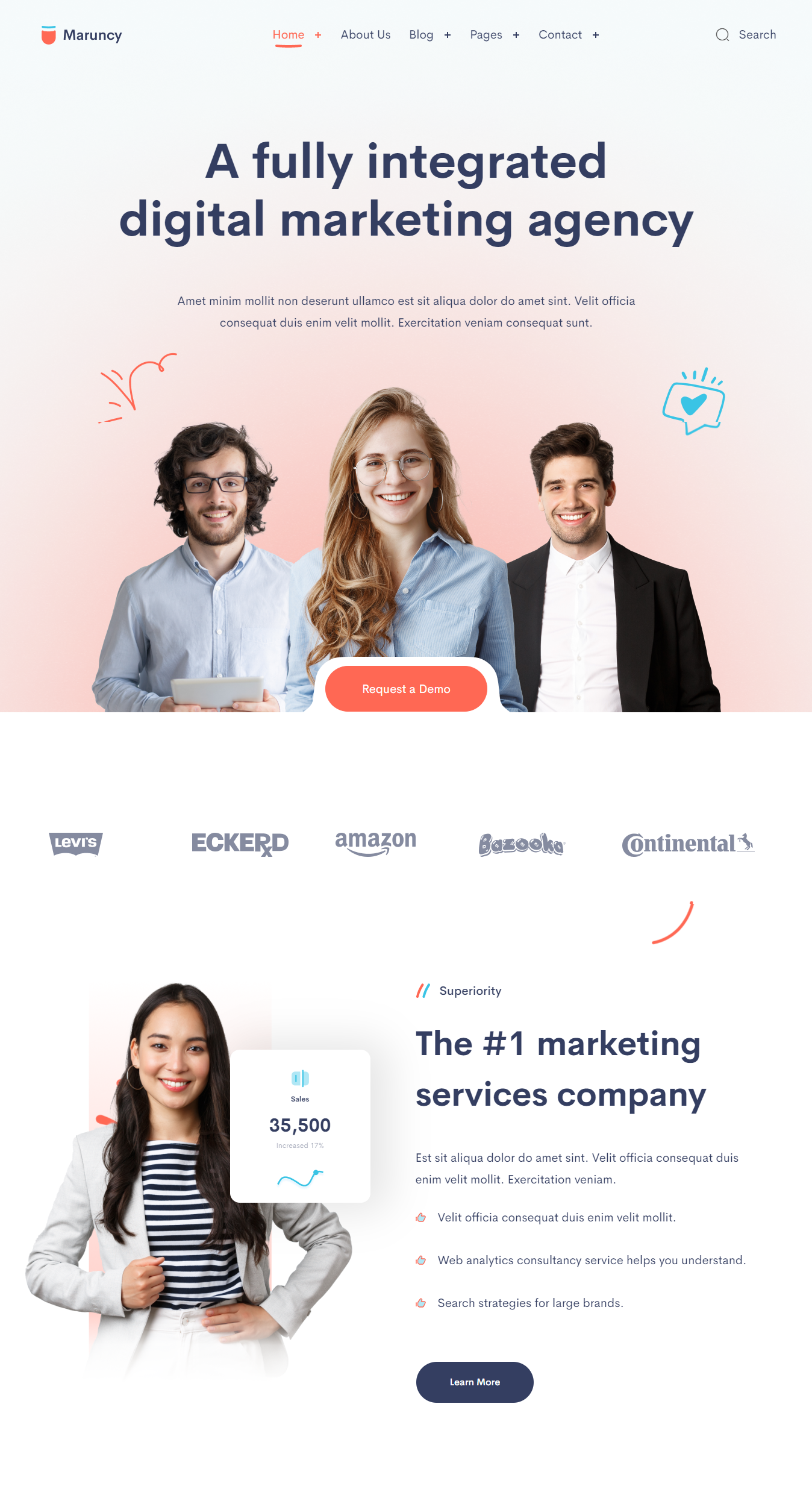 Maruncy - шаблон электронной коммерции HTML - Хорошо спроектированный веб -сайт веб -сайта HTML CSS медиа 2